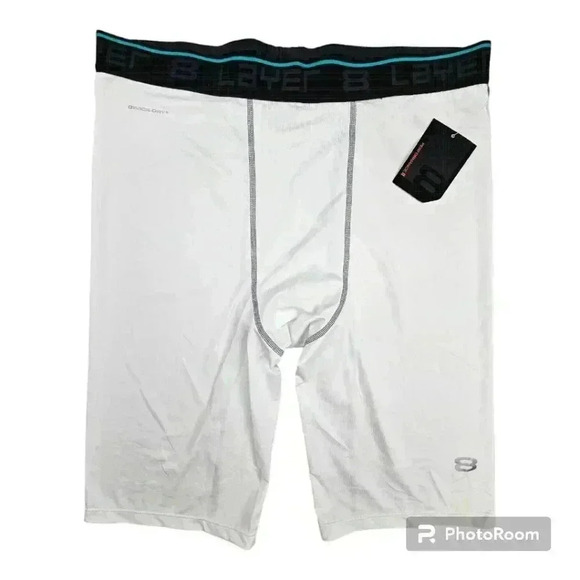 Layer 8 Kwick- Cool Kwick-Dry L8 Performance 11 long shorts white# L31342 XL - Picture 1 of 7